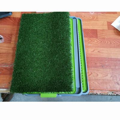 China Sustainable Pet Potty Training Artificial Portable Potty Pad Grass Dog Toilet Mat for sale