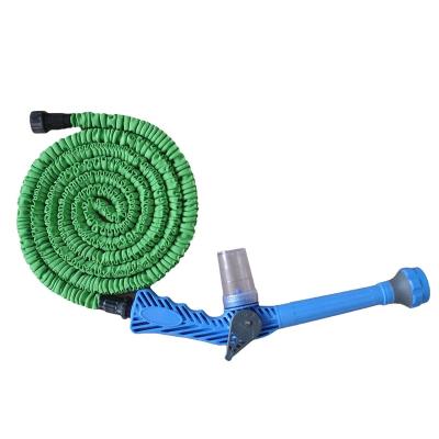 China Adjustable Magic Flexible Garden Hose PVC Water Hose High Pressure Green Corrugated Expandable Expandable Garden Hose for sale