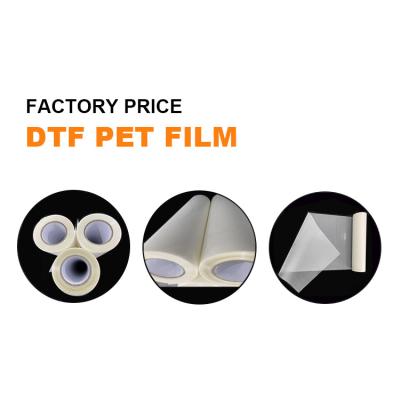 China Apparel Pet Film 100 Sheets DTF Printing Film For Apparel T-shirts Textile Shoes Hats Printing A3 A4 30CM 60CM 120CM*100M High 0.075mm for sale