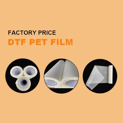 China Apparel 30CM 60CM 120CM*100M A3 A4 Pet Film Sheets Roll DTF Printing Film For Apparel Fabric Textile Shoes Hats Socks Printing for sale