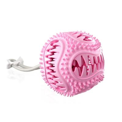 China Multi-Function Dog Bite Toy Dog Training Ball Viable Creative Viable Leakage Dog Training Ball Interactive Effective Cleaning Toy for sale