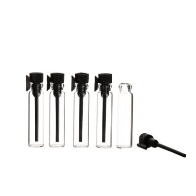 China Mini Travel Personal Care Sample 1ml 2ml 3ml Bottle Transparent Essential Oil Fragrance Glass Dropper Bottle for sale