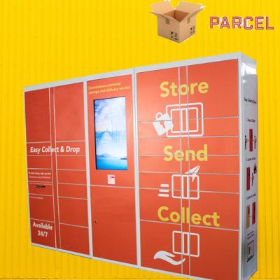 China Outdoor Indoor 24 Hours Red Secure Parcel Delivery Drop Lockers for Carrier for sale