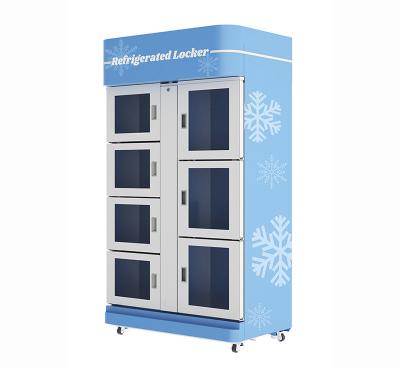 China Venta caliente Grid Flores Máquina de venta de huevo Vending casillero con sistema de refrigeración Para el hotel Hospital centro comercial en venta