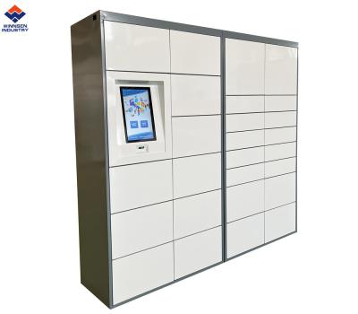 China 24 Hours Smart Fast Food Delivery Locker Supermarket Refrigerated Parcel Locker With Remote Control And QR Code Scanner for sale