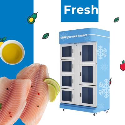 China Fresh Refrigerate Cooling Locker Vending Machine To Keep Sea Food Meat Fresh for sale