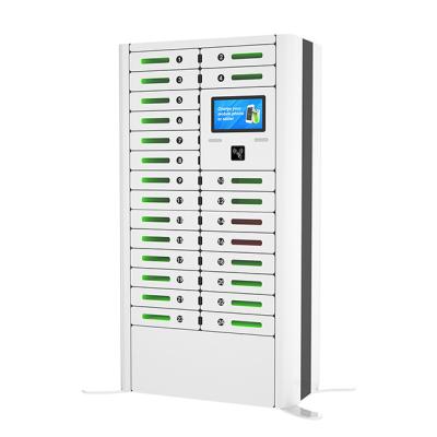 China Custom Collect 24 Bay Touchscreen UVC Mobile Phone Charging Station Locker for sale