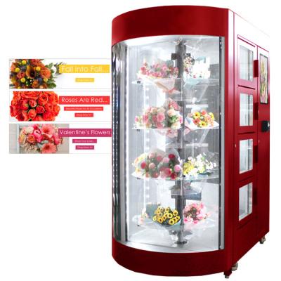 China Fresh Flower Delivery Vending Machine Preserved Rose Carnation Jasmine for sale