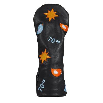 China Protect Golf Clubs Yopral Custom Golf Driver Cover Needlepoint Premium Leather Golf Headcover for sale