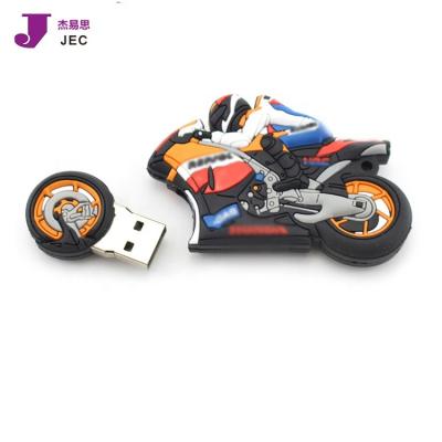 China PVC New Style Rubber Flash Hard Disk Drive With Motor Logo Custom Flash Drive USB 2.0 Stick Model JEC-156 for sale