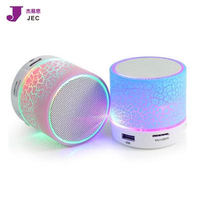 China New Wireless LED Light Mini Wireless BT Speaker Model JEC-BS005 for sale