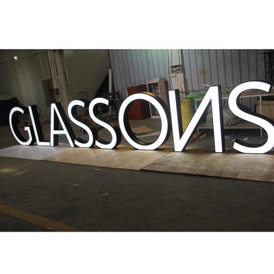 China Buildings Cheap Laser Cut Logo Runway Edge Beacon Illuminated Front Led Light Acrylic Channel Letter Sign for sale