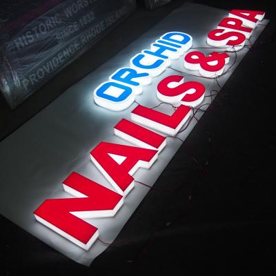 China Light Buildings Longlu Outdoor Height Custom Store Logo 3D Full Acrylic Led Channel Letters Sign for sale