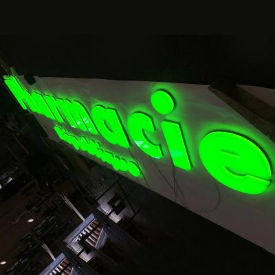 China Shops Custom 3D Mimi Outdoor Full Illuminated Led Acrylic Letter Signs for sale