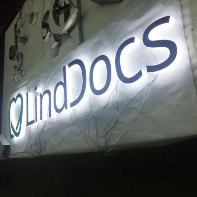 China Buildings Blocked Face Lighted Letter 30mm Deep Acrylic , Side Lighted Letter for sale