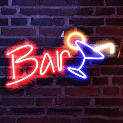 China Stores Bar Custom Cocktail Led Acrylic Sign To Flex Neon Light Signs For Home And Bar for sale