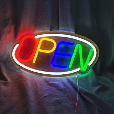 China Buildings New Product Customized Hanging Led Open Letters Neon Signs For Store for sale