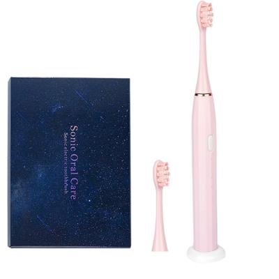 China T2 SHULING Electric Toothbrush Battery Operated Ultrasonic Pink Can Be Replaced Brush Head At Will for sale