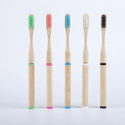 China Wholesale Home Hotel Travel Replacement Head Eco-friendly Bamboo Toothbrush Round Bamboo Toothbrush for sale