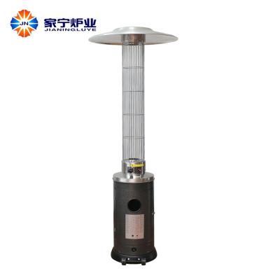 China Customized Stocked Service Stainless Steel Glass Tube Round Gas Infrared Patio Heater for sale