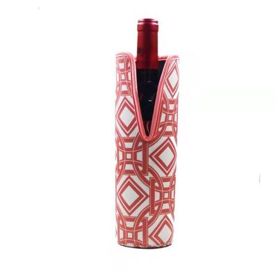 China Factory Customized Bottle Red Wine Neoprene Sublimation Cover Cooling Single Bottle Waterproof Sublimation Thermal Thermal Neoprene Cover for sale