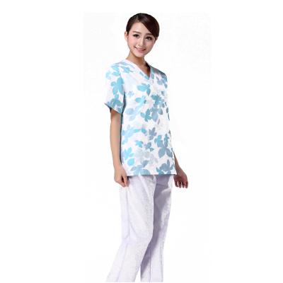 China Hospital Reusable Salon Dental Surgical Gown Nail Stuff Nursing Medical Uniform Plus Size Scrubs Sets for sale