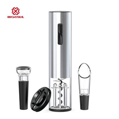 China USB Rechargeable Corkscrew Remover One-Click Button Rechargeable Cordless Bottle Openers With Wine Pourer Vacuum Corks Foil Cutter for sale