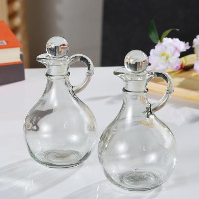 China Steamable Kitchen Supplies Glass Vinegar Bottle Oil Jar Oil Jar Soy Sauce Leakproof Transparent Seasoning Bottle for sale