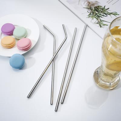 China Sustainable 304 Stainless Steel Drinking Straw Reusable 6/8 Set Customized Logo Metal Straw for sale