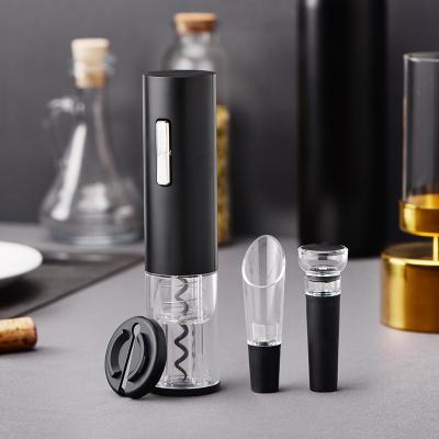 China Viable Opener Automatic Electric Wine Bottle Opener Set Corkscrew with Aluminum Cutter Vacuum Stopper and Wine Openers Gift for Wine for sale