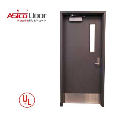 China Modern ASICO UL Listed Commercial Interior Fire Proof Interior Rated Metal Steel Doors With UL Certificate for sale