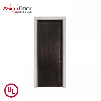 China Wood ASICO UL Listed Comercial Fire Rated Fire Resistant Wood Door With For Interior for sale