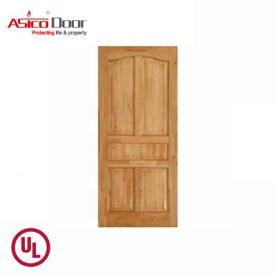 China Exterior Door Modern Solid Wood Entry Door With Nature Wood Veneered for sale