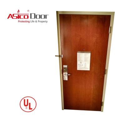 China Latest ASICO Flush Door Modern Wood Design With Glass for sale