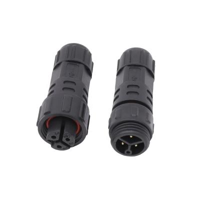 China AOHUA Power Electrical Wire M16 3 Pin Power Cable Connector Waterproof Male Female Plug for sale