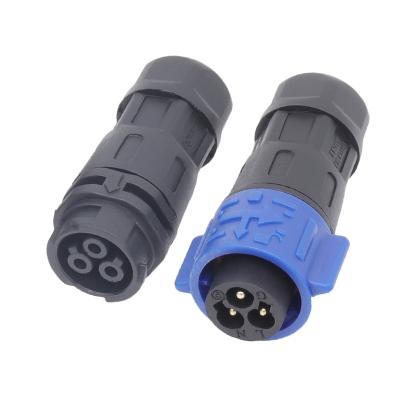 China AOHUA IP67 Power Self-locking Screw Male Female Connector 3 Male Connector Repair Type M19 for sale