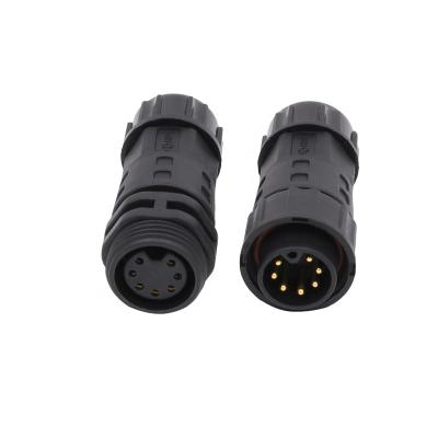 China AOHUA M20 Power 7 PIN Led Light Signal Wire Power Male Female Waterproof Connector for sale