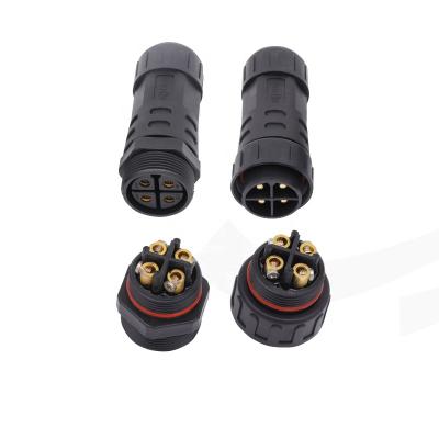 China AOHUA 25A Power Equipment Power Wire Plug In 4 Pin Male Female Waterproof Electrical Connector for sale