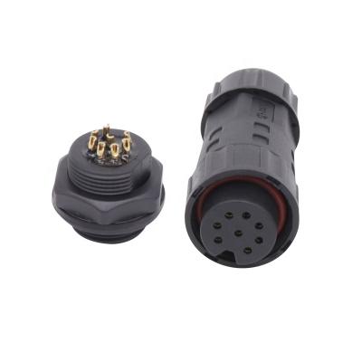 China AOHUA Power Panel Mount Male Female Waterproof Electrical Wire To Board Connector 8 Pin for sale