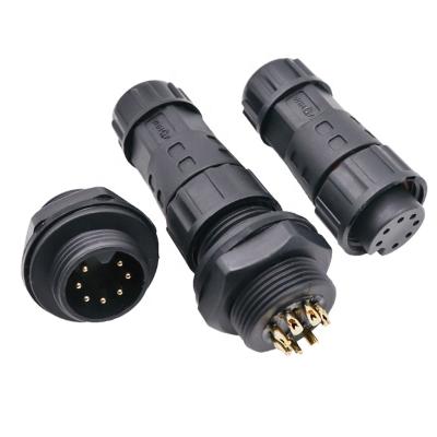 China AOHUA Power Panel Mount Electrical Cable Connector Male Female Waterproof Connector 7 Pin for sale