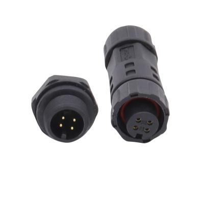 China Male Female Power AOHUA LED Light Connection 4pin Waterproof Panel Mount for sale