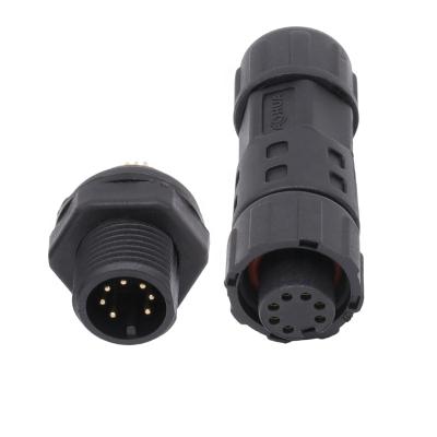 China Power AOHUA 7 PIN Panel Waterproof Male Female Connector Led Lighting for sale