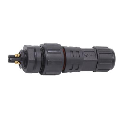 China AOHUA M16 Power Panel Single Welding Waterproof Type Male Female Led Corner Connector for sale