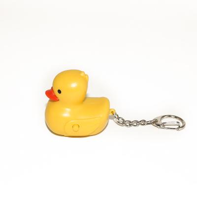 China High Quality Custom Made PVC Yellow Duck Promotioan 3d LED Key Chain Of Gifts for sale