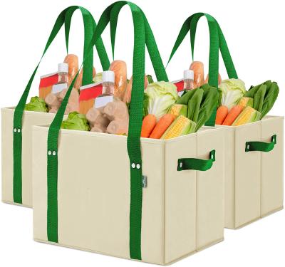 China Eco-Friendly Reusable Grocery Canvas Heavy Duty Foldable Washable Tote Bag for sale