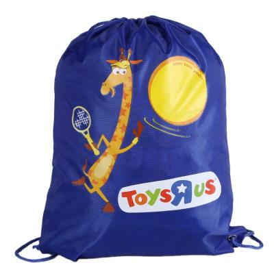 China Polyester Reusable Custom Nylon Folding Sports Cotton Small Pocket Outdoor Camping Christmas Logo Custom Drawstring Bag for sale