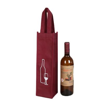 China Manufacturers Handled OEM Nonwoven Custom Wholesale One Bottle Wine Bag Portable for sale