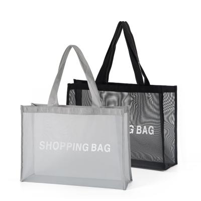 China Factory Supermarket Large Capacity Clothing Travel Garment Mesh Creative Wholesale Hot-selling Nylon Shopping Tote Bag for sale