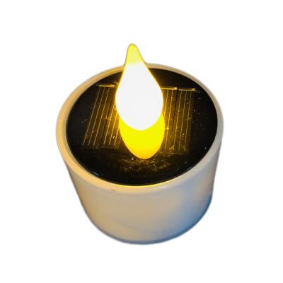 China Garde Christmas Atmosphere Wedding Birthday Lights Garden Decoration Solar Induction Candle Lights for sale