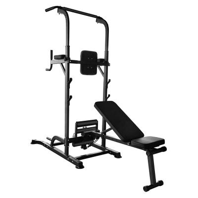 China WITH Adjustable BENCH Pull Up Bar Multifunctional Power Tower Workout Dip Station for sale